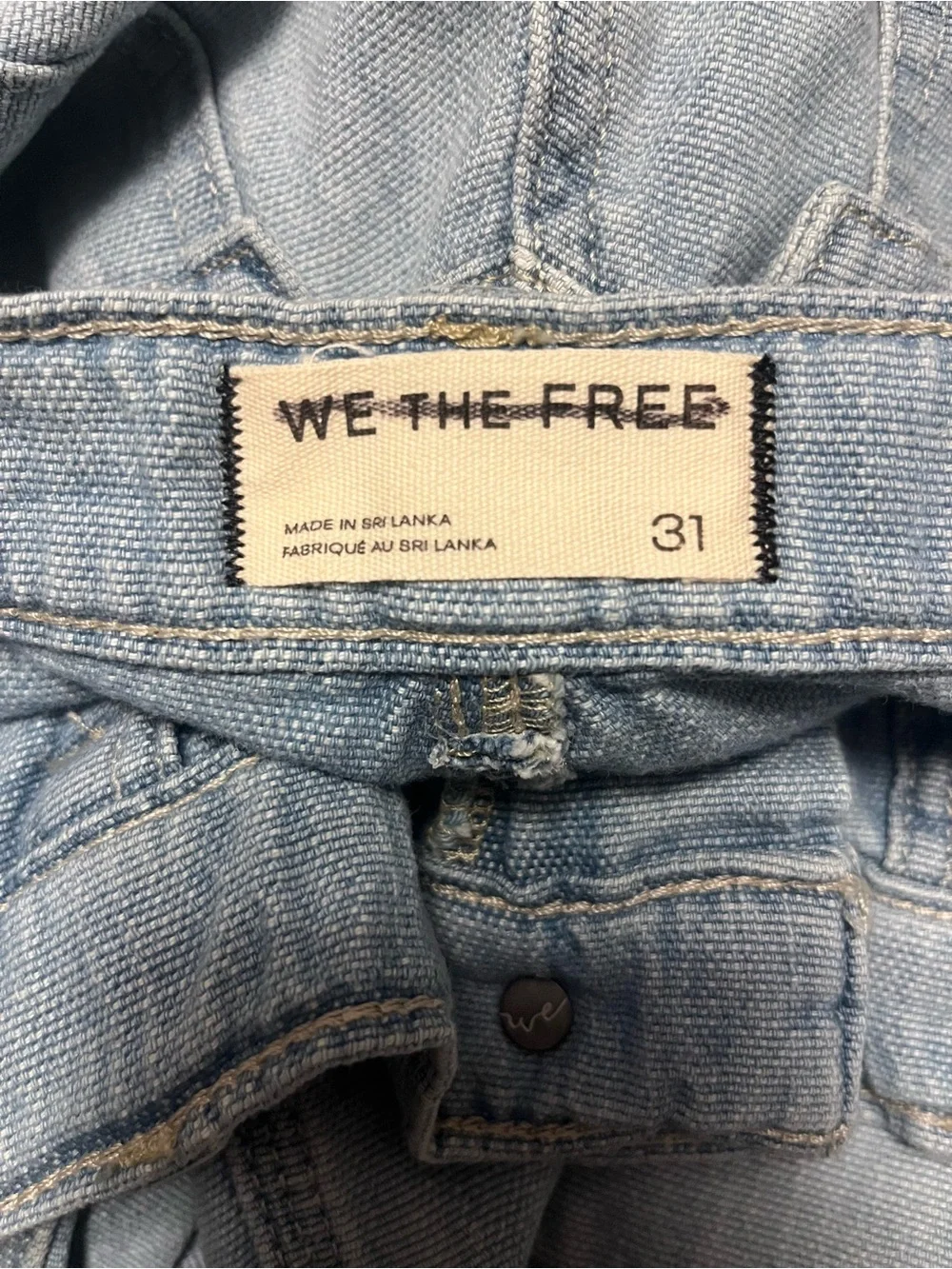 Free People/ We The Free Trailblazer Convertible Zip Jeans ~Circuit Size 31